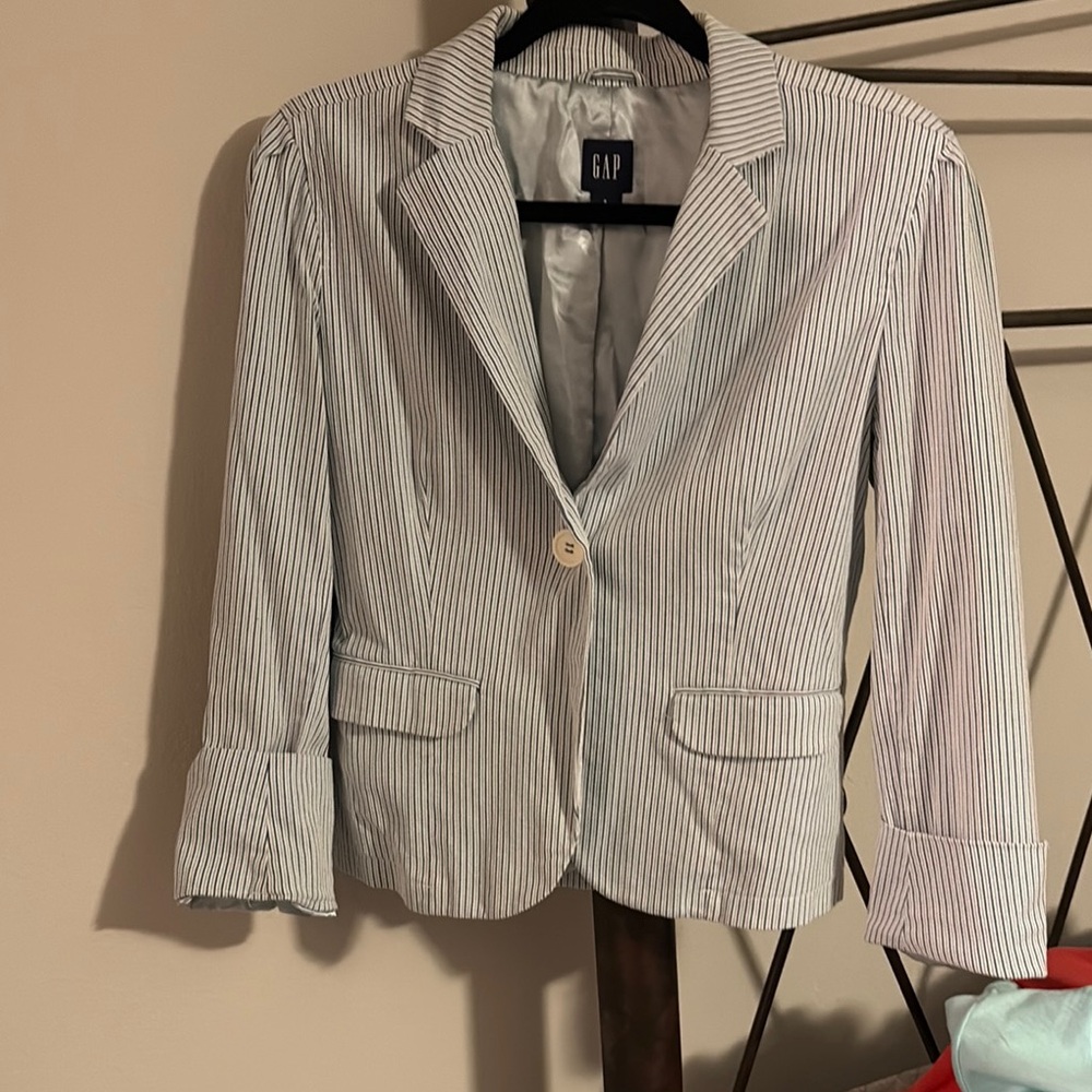 GAP Women's Striped Gray Jacket